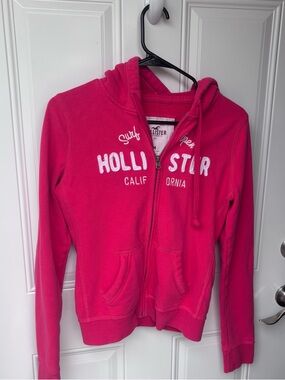 Vintage Hollister Vibrant Pink Full-Zip Hoodie